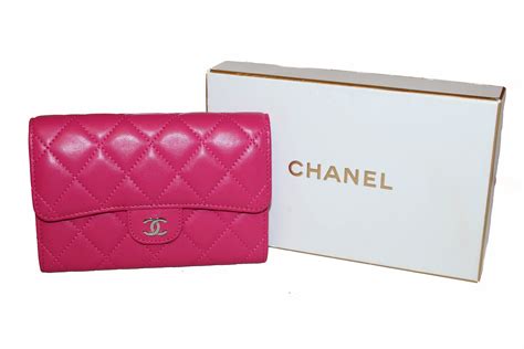 chanel lambskin quilted flap card holder wallet pink|Chanel wallets for sale.